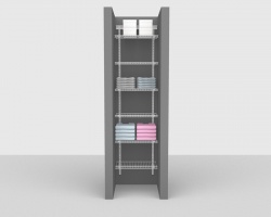 Adjustable Bathroom Package 3 - ShelfTrack with Linen shelving up to 0,61m/ 2' wide