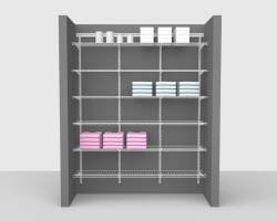 Adjustable Bathroom Package 3 - ShelfTrack with Linen shelving up to 1,83m/ 6' wide