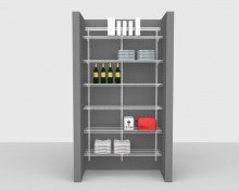 Adjustable Package 1 - ShelfTrack with CloseMesh shelving up to 1,22m/ 4' wide