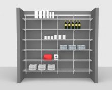 Adjustable Package 1 - ShelfTrack with CloseMesh shelving up to 2,44m / 8' wide