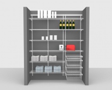 Adjustable Package 2 - ShelfTrack with CloseMesh shelving up to 1,83m / 6' wide