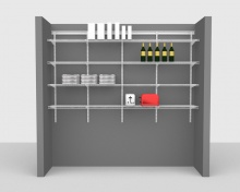 Adjustable Package 3 - ShelfTrack with CloseMesh shelving up to 2,44m/ 8' wide