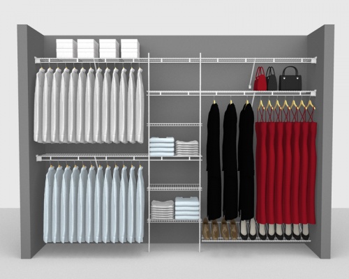 Fixed Mount Package 9 - Shelf & Rod shelving up to 2,74m/ 9' wide