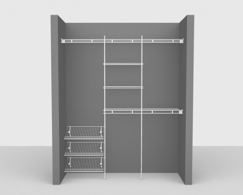 Fixed Mount Package 7 - Shelf & Rod shelving up to 1,83m/ 6' wide