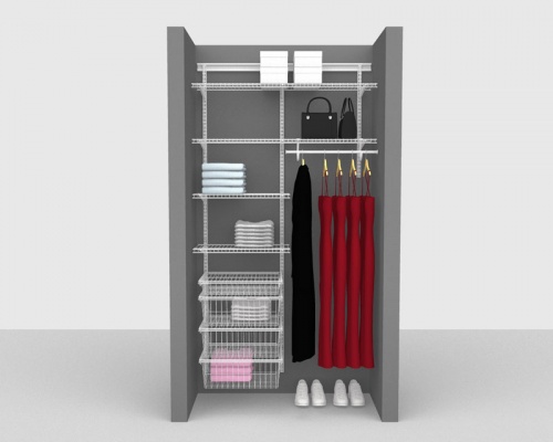 Adjustable Package 5 - ShelfTrack with SuperSlide shelving up to 1,22m/ 4' wide