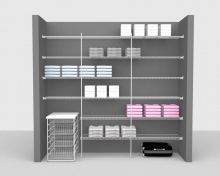 Fixed Mount Package 3 - Linen shelving up to 2,44m/ 8' wide