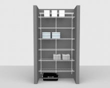 Adjustable Package 1 - ShelfTrack with Linen shelving up to 1,22m/ 4' wide