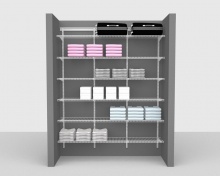 Adjustable Package 1 - ShelfTrack with Linen shelving up to 1,83m/ 6' wide