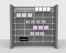 Adjustable Package 1 - ShelfTrack with Linen shelving up to 2,44m/ 8' wide