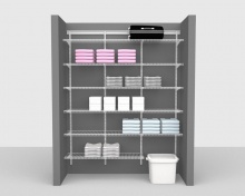 Adjustable Package 2 - ShelfTrack with Linen shelving up to 1,83m/ 6' wide