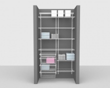 Adjustable Package 3 - ShelfTrack with Linen shelving up to 1,22m/ 4' wide