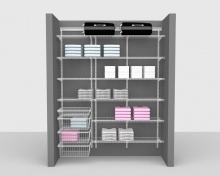 Adjustable Package 3 - ShelfTrack with Linen shelving up to 1,83m/ 6' wide