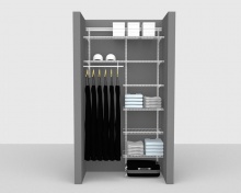 Adjustable Package 4 - ShelfTrack with Linen shelving up to 1,22m/ 4' wide