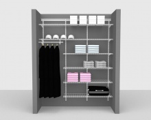 Adjustable Package 4 - ShelfTrack with Linen shelving up to 1,83m/ 6' wide