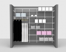 Adjustable Package 4 - ShelfTrack with Linen shelving up to 2,44m/ 8' wide