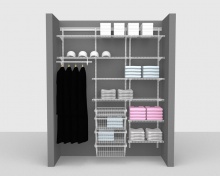 Adjustable Package 5 - ShelfTrack with Linen shelving up to 1,83m/ 6' wide