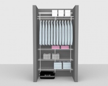 Adjustable Package 6 - ShelfTrack with Linen shelving up to 1,22m/ 4' wide