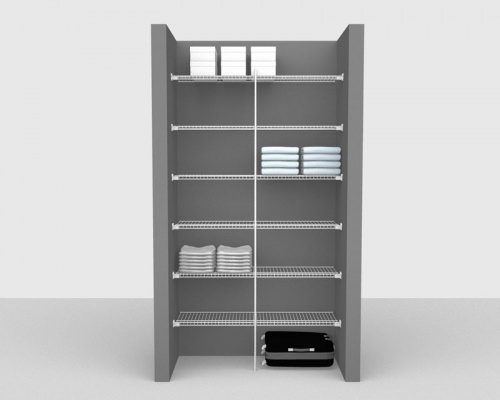Fixed Mount Package 1 - Linen shelving up to 1,22m/ 4' wide