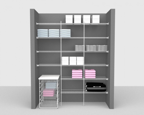 Fixed Mount Package 3 - Linen shelving up to 1,83m/ 6' wide