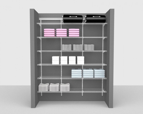 Adjustable Package 1 - ShelfTrack with Linen shelving up to 1,83m/ 6' wide