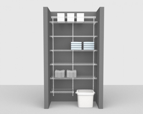 Adjustable Package 2 - ShelfTrack with Linen shelving up to 1,22m/ 4' wide