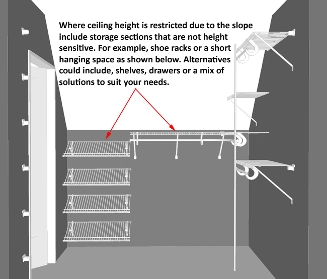 Design A Wardrobe With Sloping Ceilings